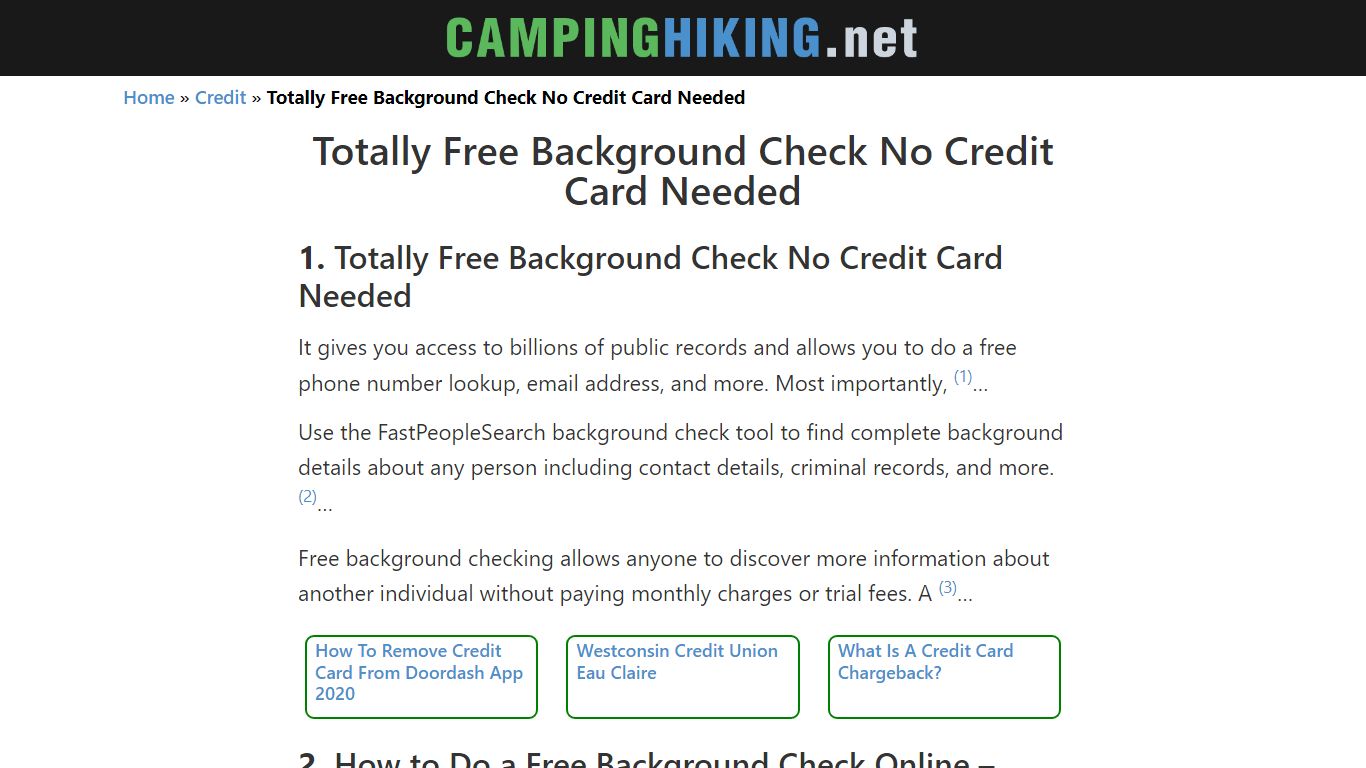 Totally Free Background Check No Credit Card Needed